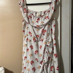 Maison Jules Women's Off-The-Shoulder Floral Print Wrap Dress